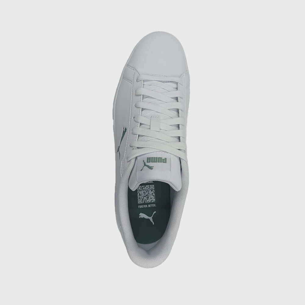 Puma Mens Smash Buck Cat Sneakers White Cheerleader Tennis Shoes