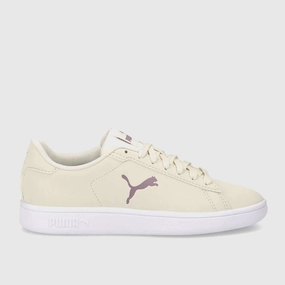 Puma Womens Smash Buck Cat Sneakers Beige Tennis Shoes For Dresses