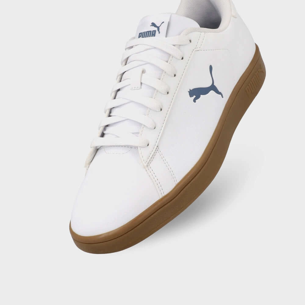 Tennis Shoes For Wider Feet Puma Youth Smash Buck Cat Sneakers White