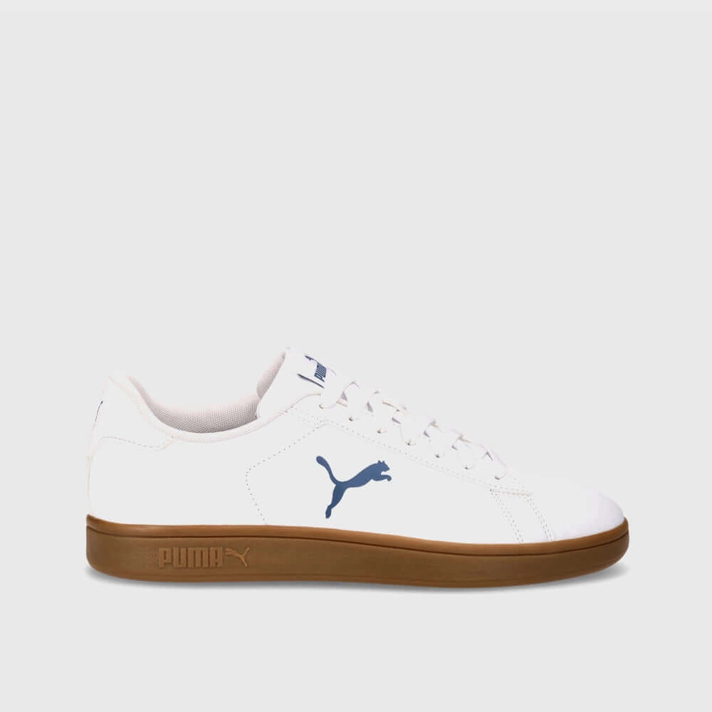 Thin Soled Tennis Shoes Puma Youth Smash Buck Cat Sneakers White