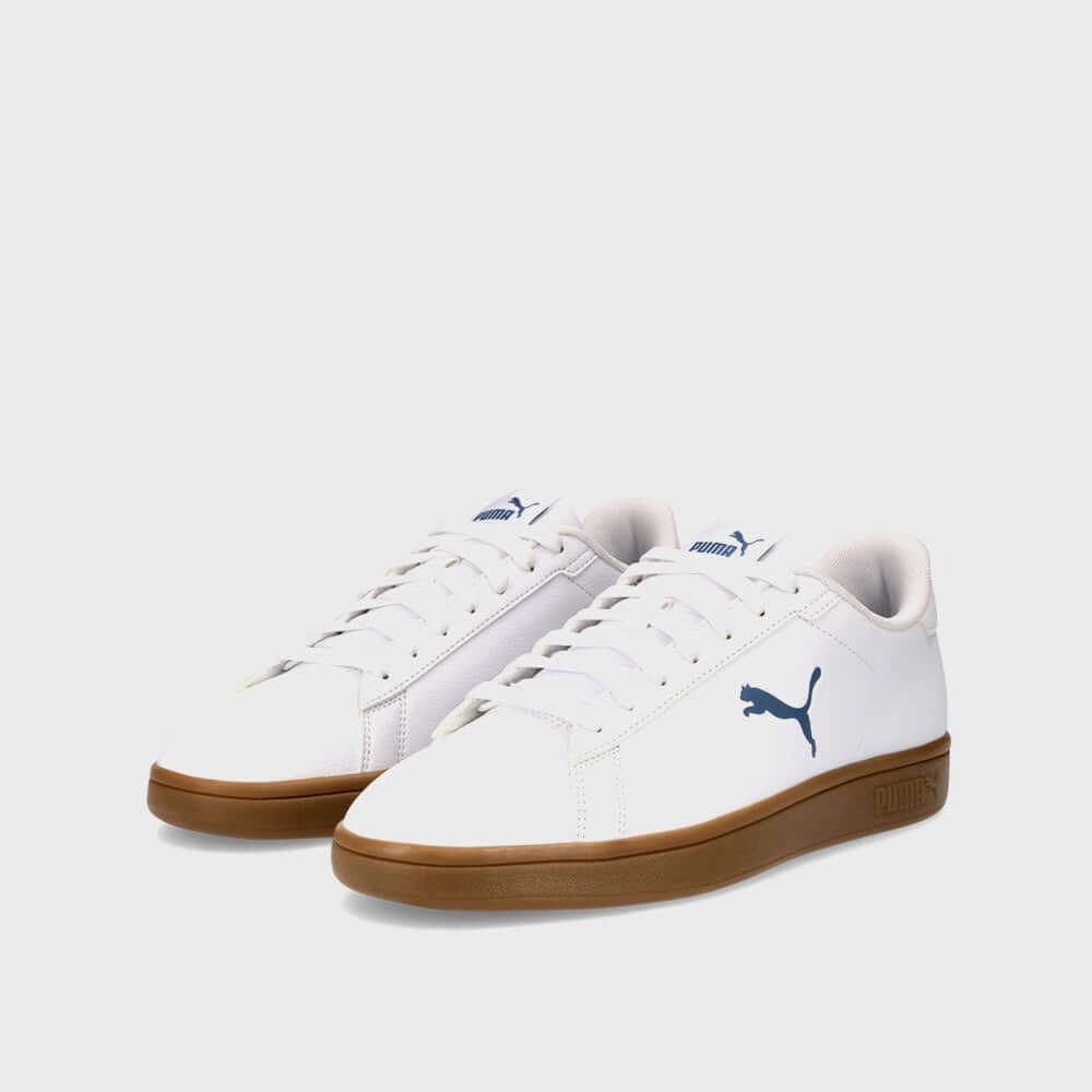 Animal Print Tennis Shoes Puma Youth Smash Buck Cat Sneakers White