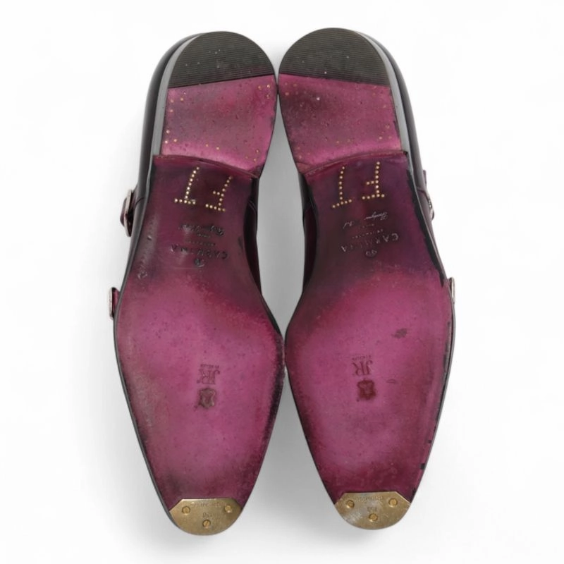 Purple Double Monk Straps Loake Brogues Boots