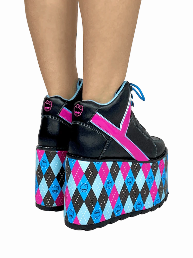 QOZMO MONSTER HIGH BLACK MULTI PLATFORM SNEAKER Born Mary Jane Shoes