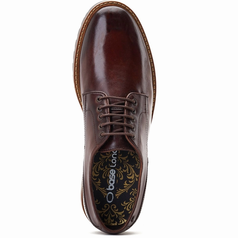 Base London Halsey Washed Derby Tall Lace Up Tennis Shoes