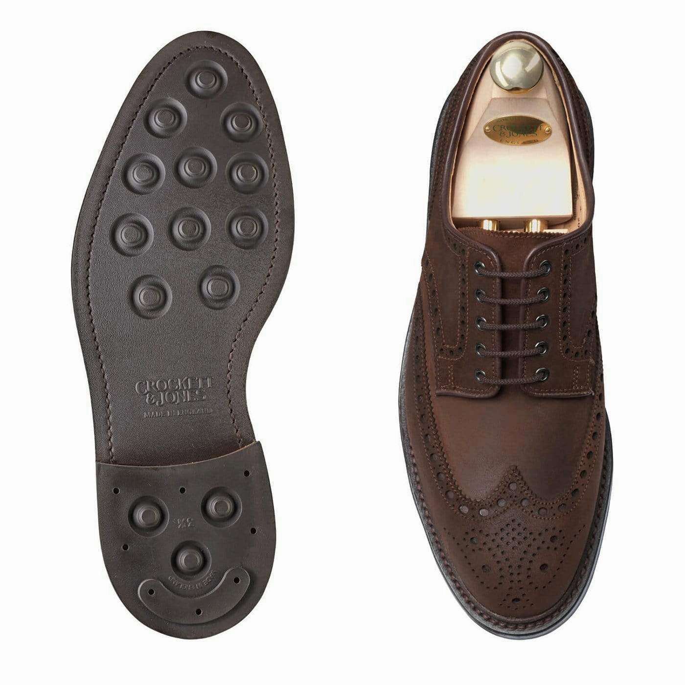 Cardigan 4 Dark Brown Rough-Out Suede Derby Shoes With Jeans