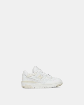 550 (PS) Sneakers White / Off White Basketball Shoes With Velcro Strap