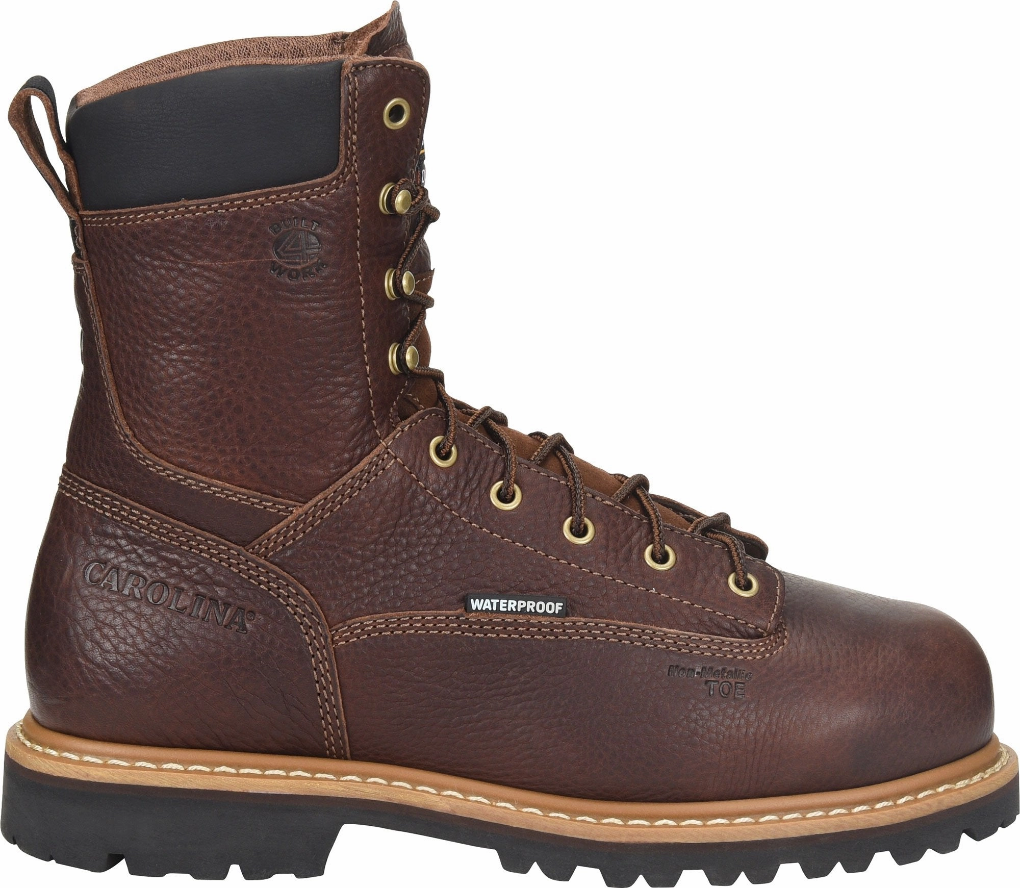 'Carolina' Men's 8" Grind Internal Metguard WP EH Comp Toe - Brown Moon Boot Exclusive Classic Low Snow Boots