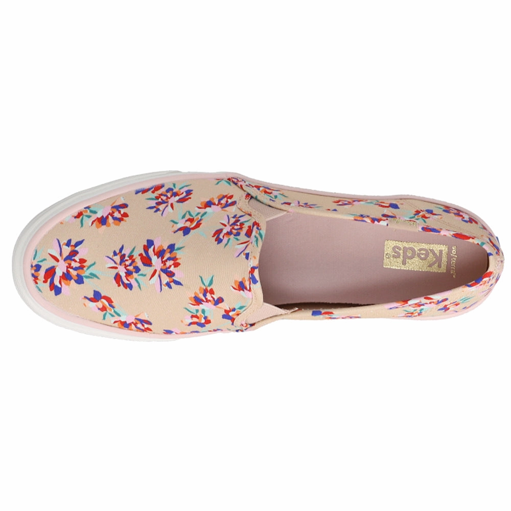 Double Decker Floral Slip On Sneakers Slip On Travel Shoes