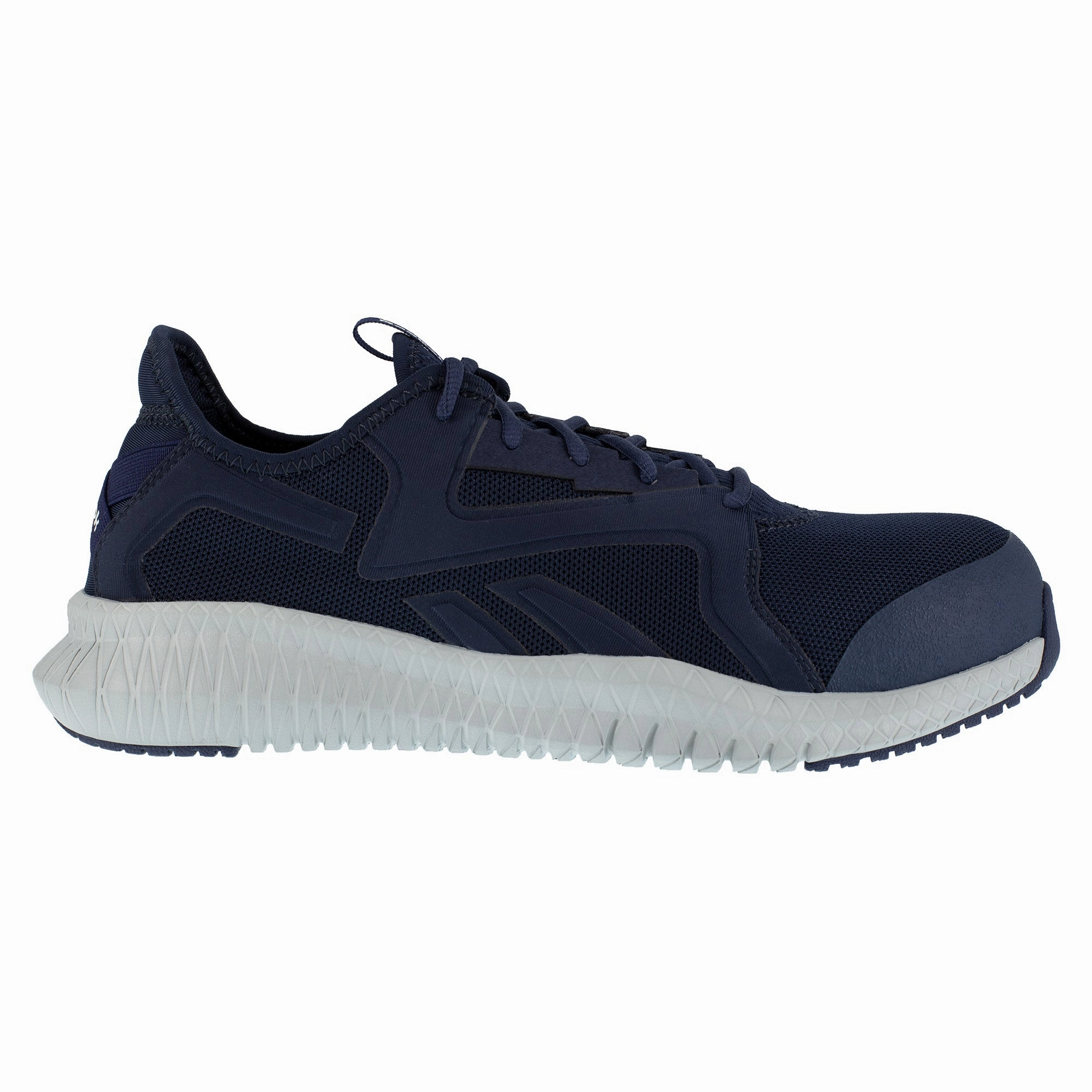 Knit Tennis Shoes Reebok Men's Flexagon 3.0 Comp. Toe Navy Athletic Work Shoes RB4066