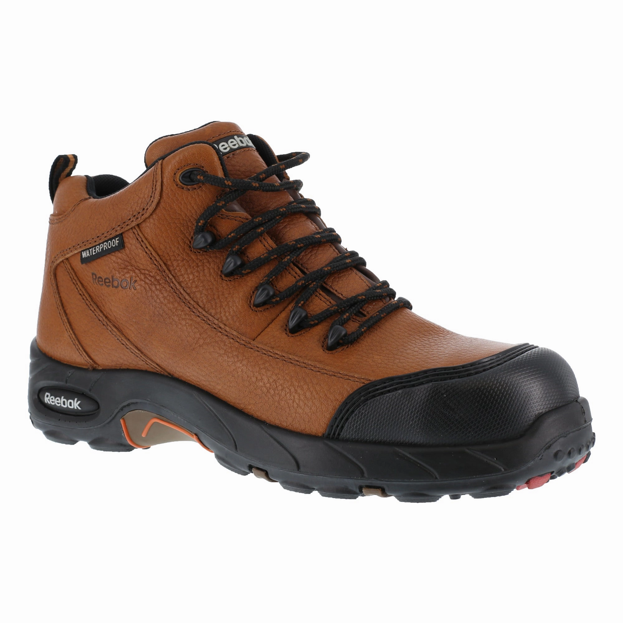 Reebok Mens Brown Leather Waterproof Sport Hiker Tiahawk Composite Toe