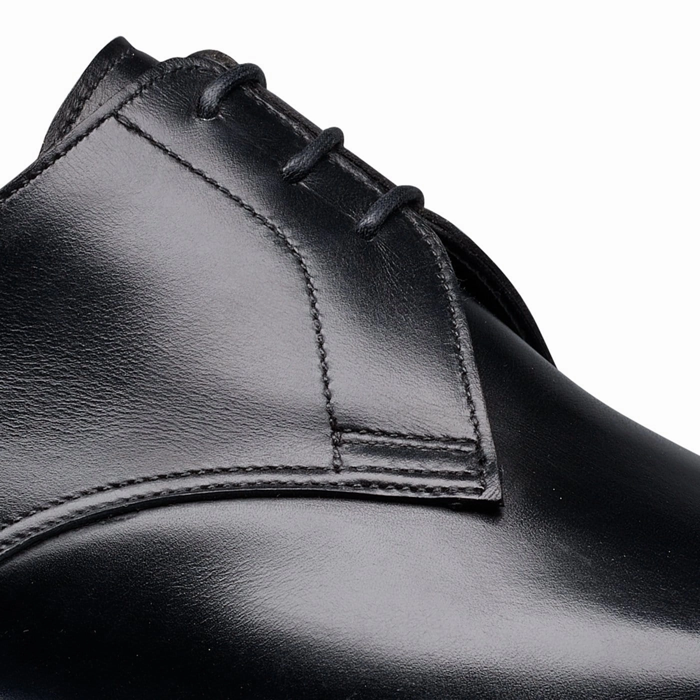 Leather Lace Up Boat Shoes Aintree 3 Black Calf