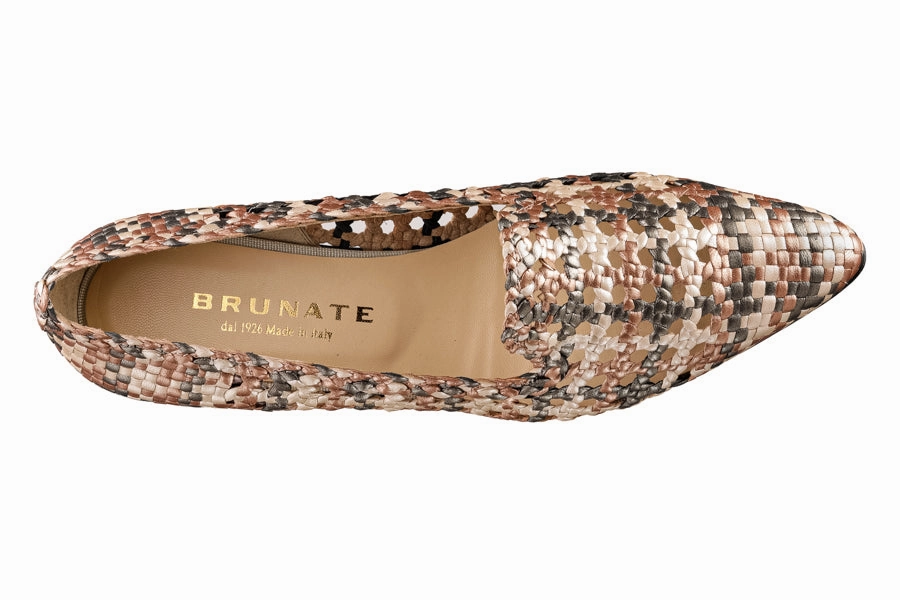 Br Grid Multi Loafers With Fur Lining