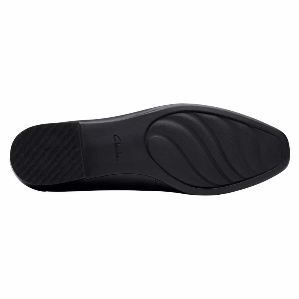 Business Casual With Loafers Clarks Krystine Lily Black Leather Loafer (Women's)