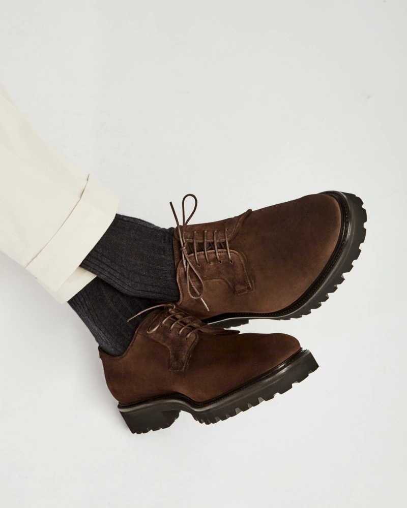 Brown Suede Derby Shoe Sam Edelman Lace Up Shoes