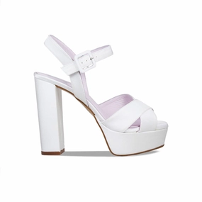 Plastic Mary Jane Shoes Remy: White Satin