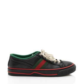 Slip On Leather Tennis Shoes Gucci Leather Web 1977 Tennis Sneakers