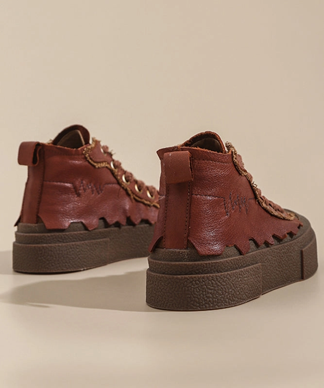 Retro Chocolate Lace Up Platform Flat Shoes For Women JJ064 Skechers Slip On Shoes Mary Jane