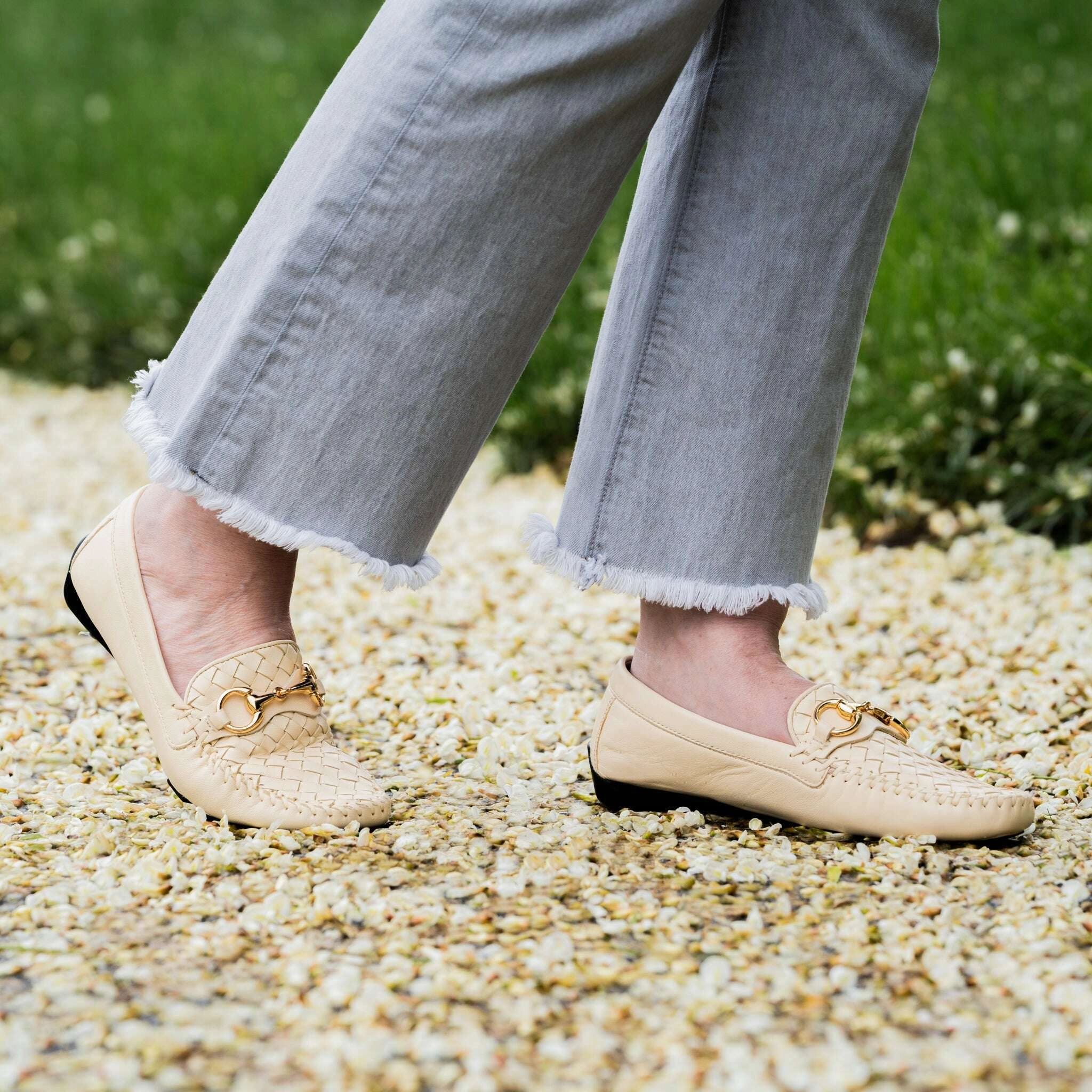 Robert Zur - Perlata - Bone Navy Penny Loafers