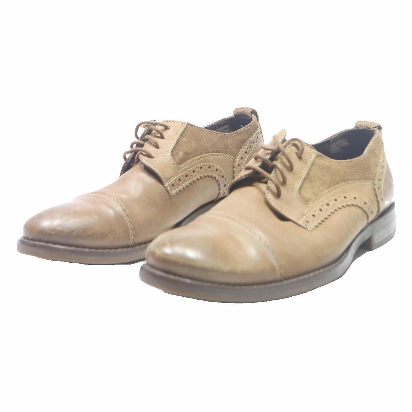 And White Brogues ROCKPORT Mens Leather Brogue Shoes Tan Brown UK 7.5 Classic Formal Footwear