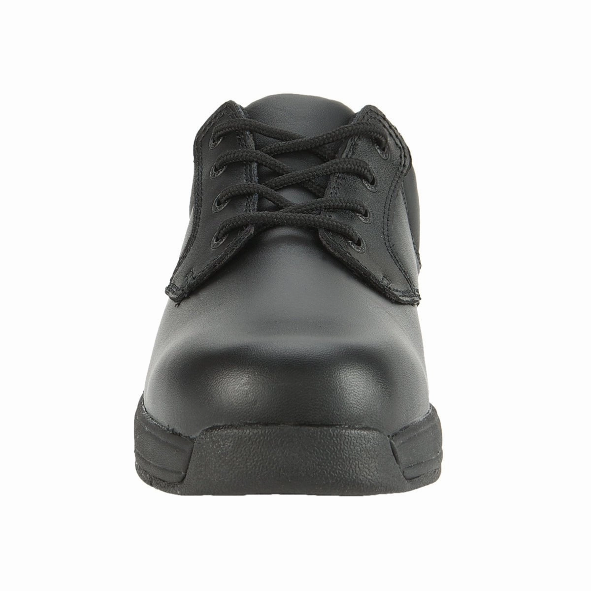 King Oxford Al Rocky Mens Black Leather 911 Casual SlipStop Plain Toe Oxford Shoes 10.5 M