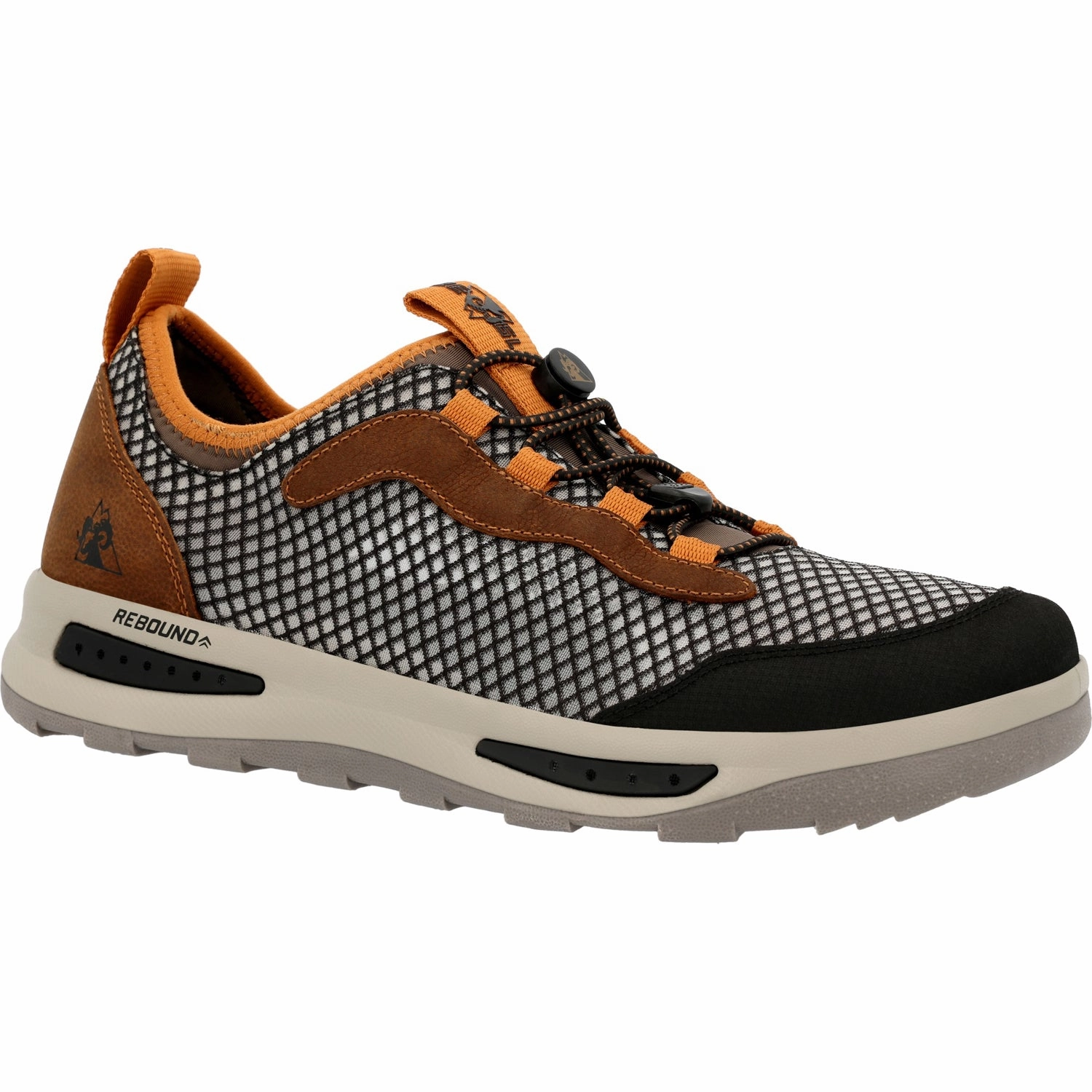 Waterproof Hiking Shoes With Wide Toe Box Rocky Mens Nowake Outdoor Black/Burnt Orange Mesh Hiking Shoes