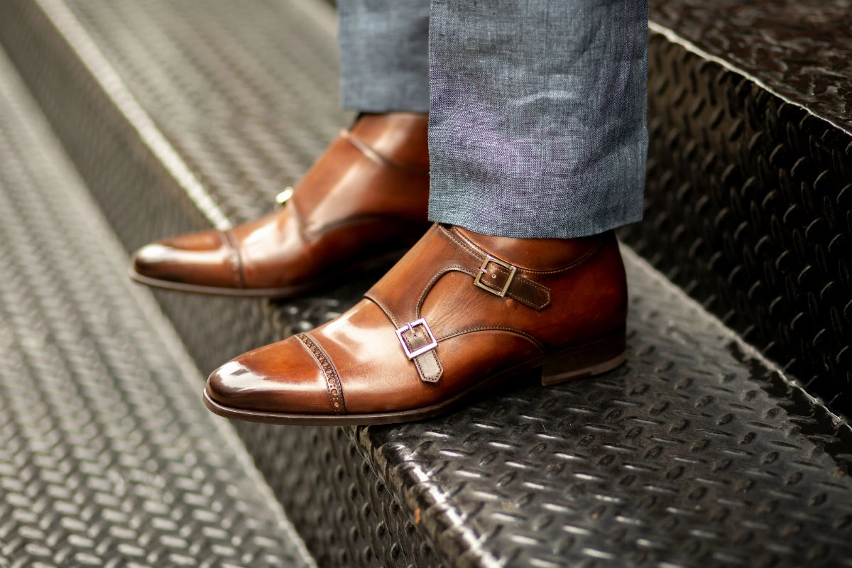 The Heston Double Monk Strap Boot - Brown Dress Shoes Brogues