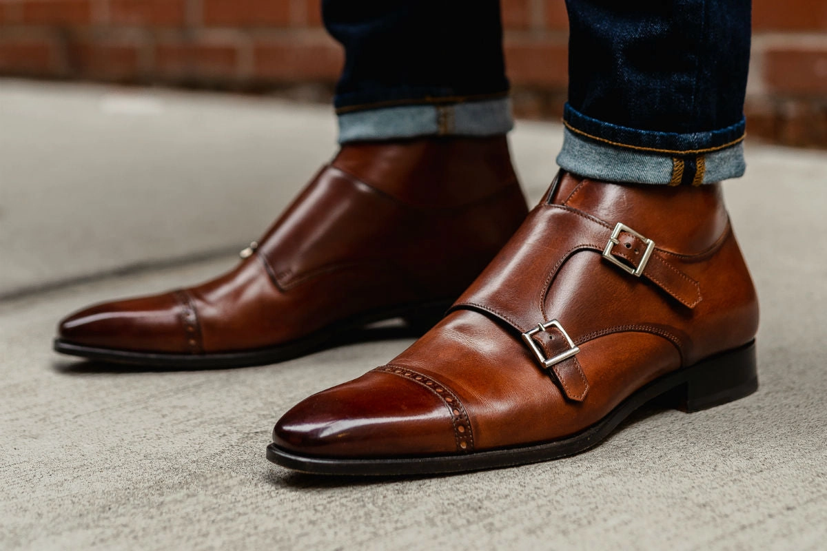 The Heston Double Monk Strap Boot - Brown Brogue Vs Oxford Vs Derby