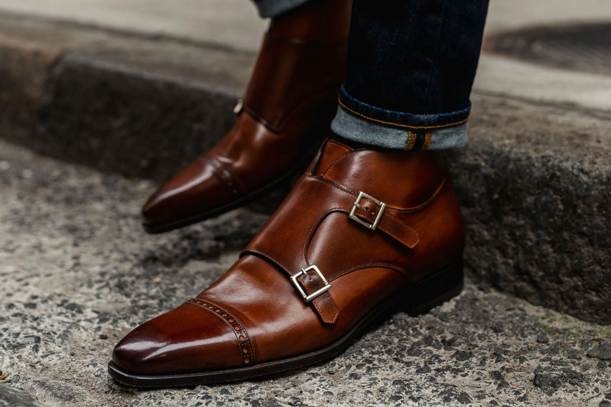 The Heston Double Monk Strap Boot - Brown Difference Between Brogues And Oxford