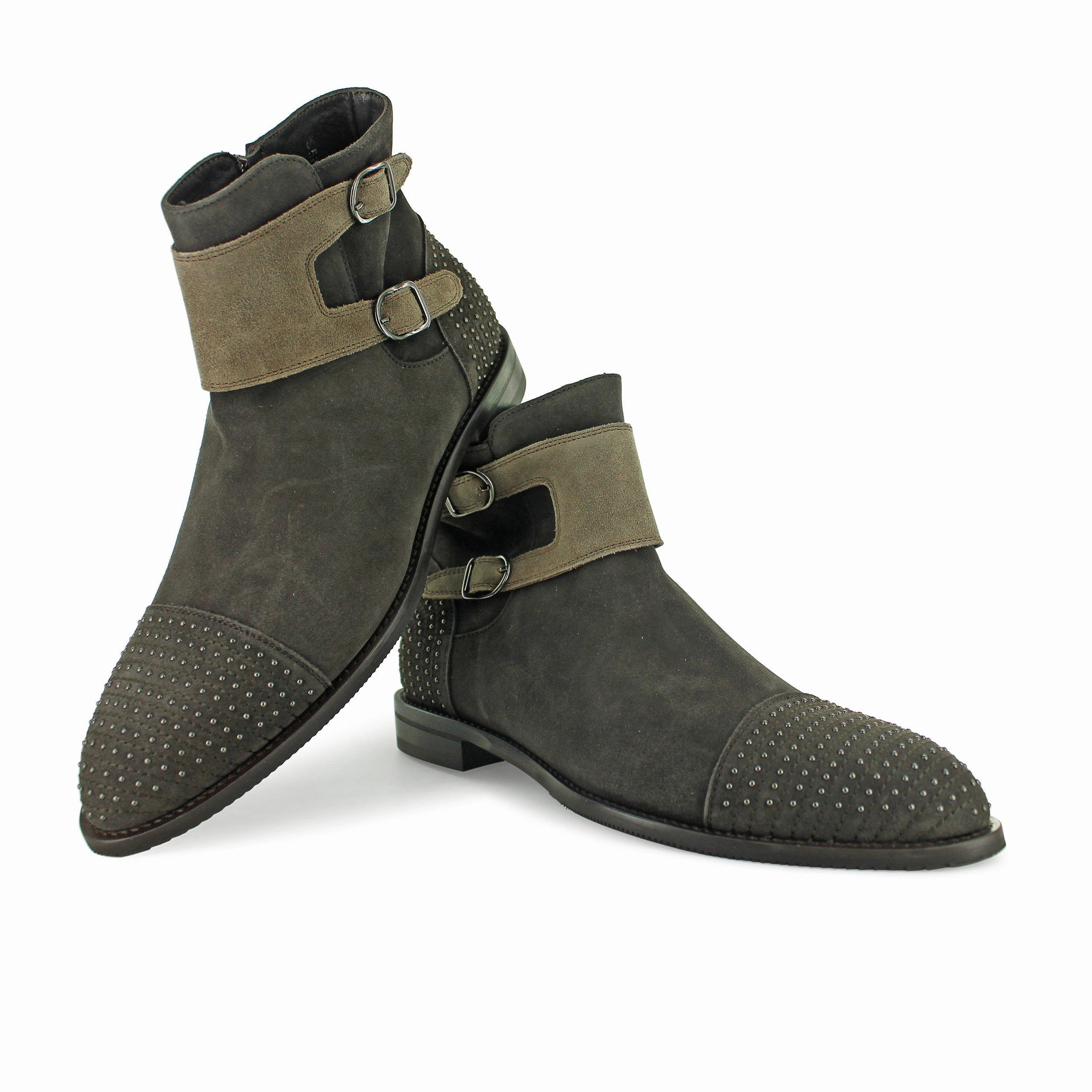 S5806 - Brown Double Monk White Brogues Outfit