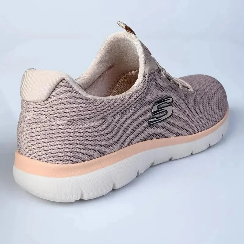 Skechers Summits Slip On Sneaker - Taupe Slip On High Heel Shoes