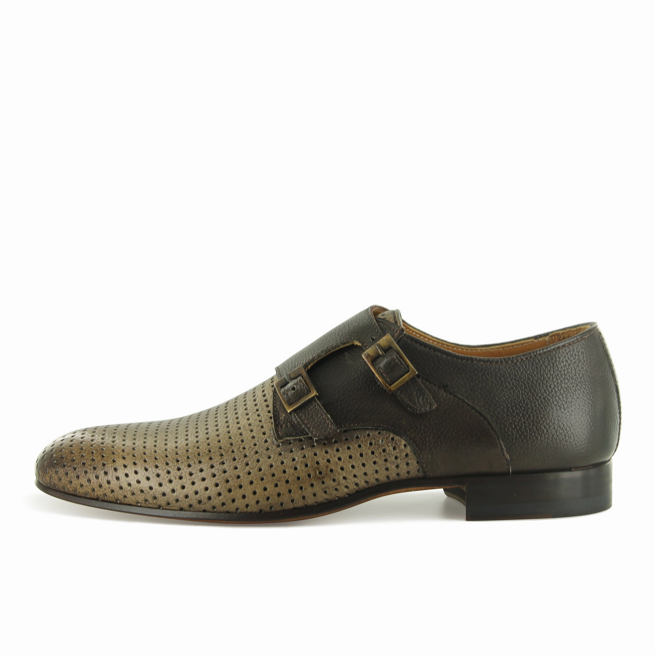 1199 - Taupe Perforation Brogues With Skirts