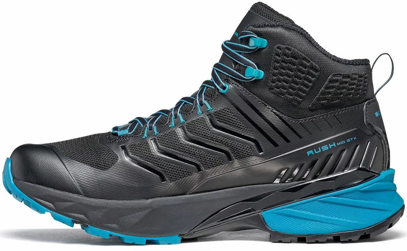 Scarpa Rush Mid GORE-TEX Walking Boots - Black Hiking Shoes Arch Support