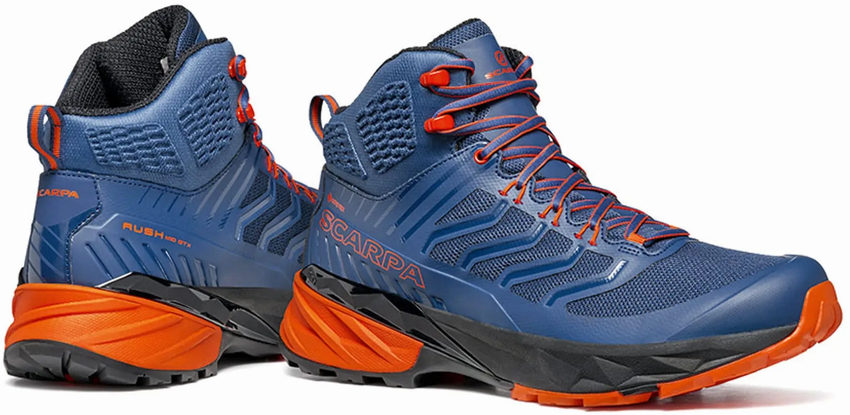 Little Kid Hiking Shoes Scarpa Rush Mid GORE-TEX Walking Boots - Blue