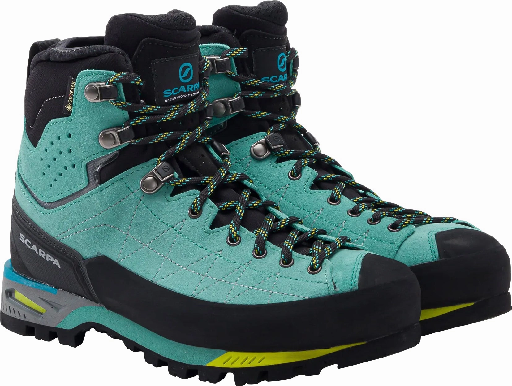 Waterproof Zero Drop Hiking Shoes Scarpa Zodiac Tech GORE-TEX Womens Walking Boots - Green
