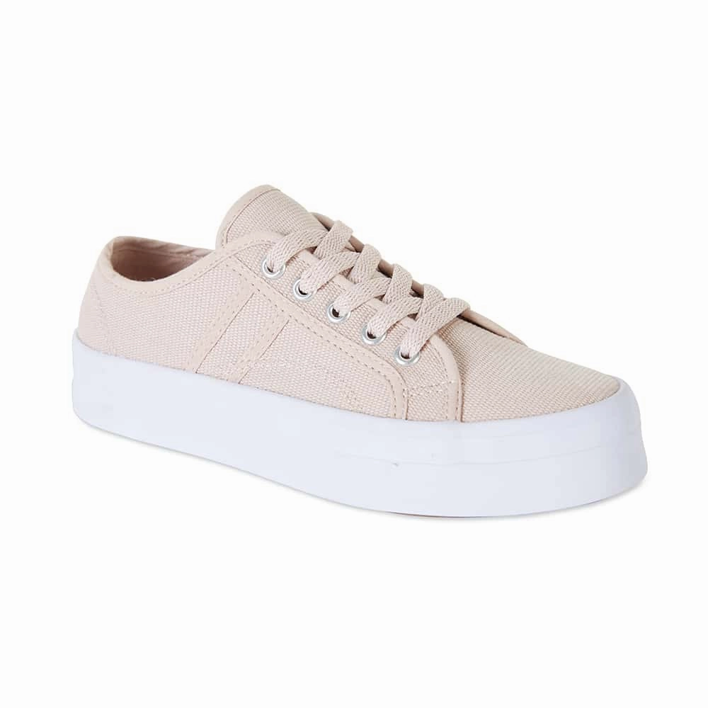 Villain Casual Slip On Skate Shoe Scott Sneaker in Blush Canvas