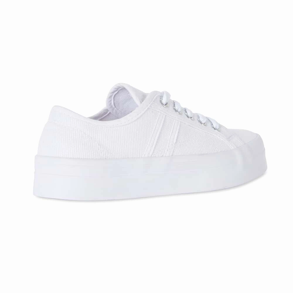 8053 Nappa Leather Casual Shoes Scott Sneaker in White Canvas
