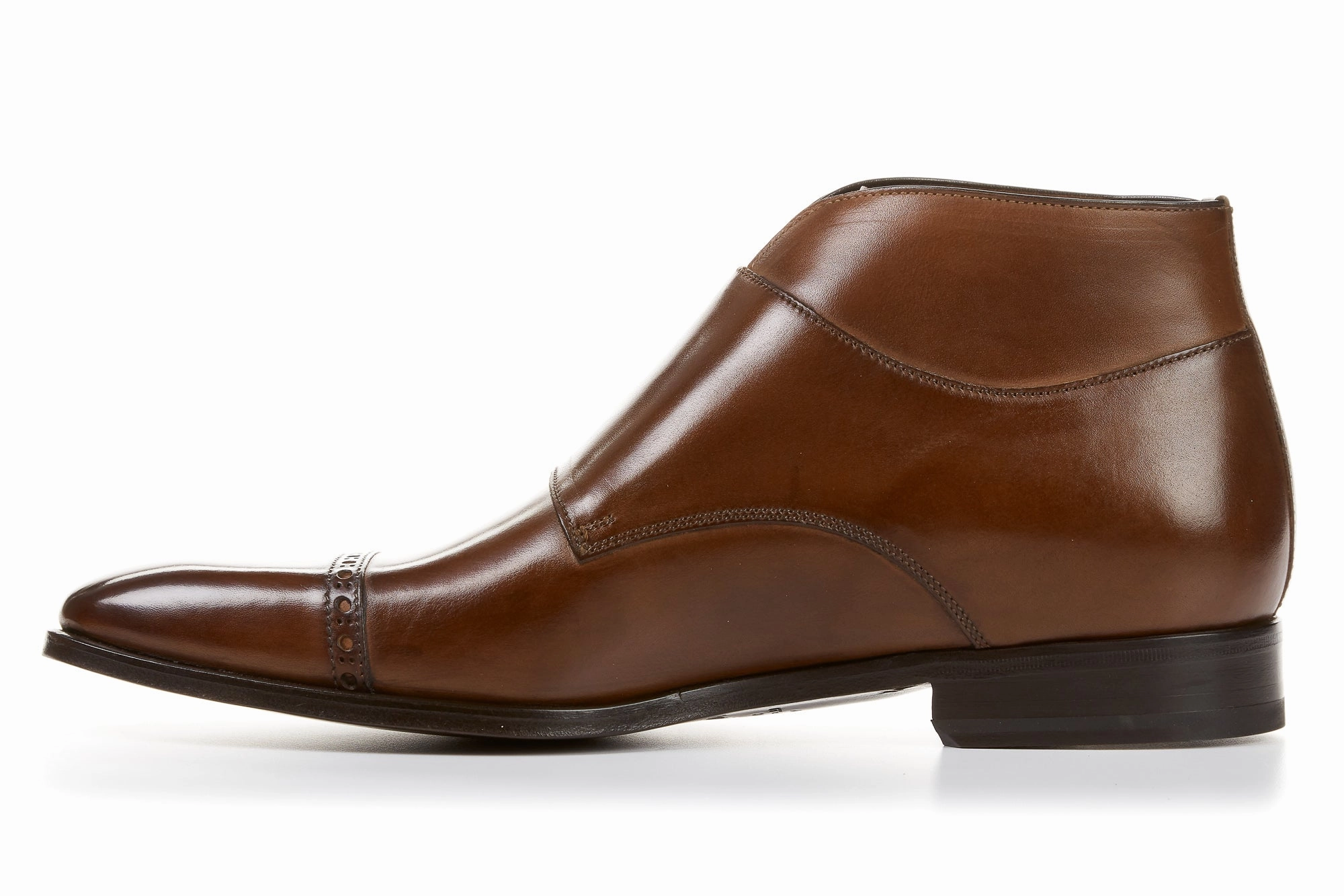 The Heston Double Monk Strap Boot - Marrone Loake Royal Oxblood Brogues