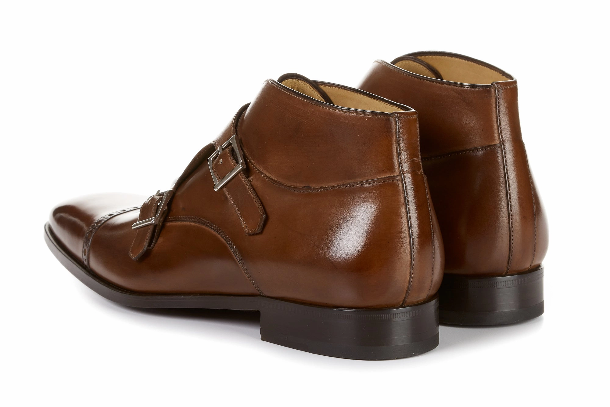 The Heston Double Monk Strap Boot - Marrone Hampstead Brogues