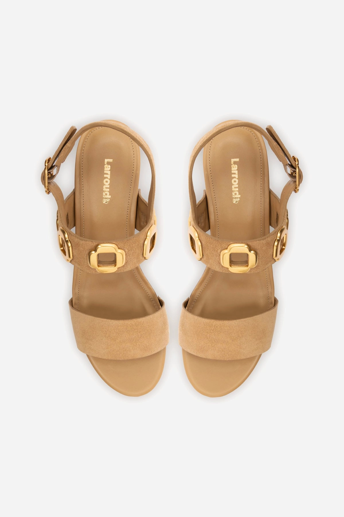 Miso Wooden Platform Sandal In Peanut Suede Mary Jane Girl School Shoes