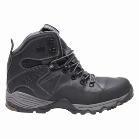 Crestwood Waterproof Low Hiking Shoes ABSORE Hiking Boots Black Leather Mens UK 12