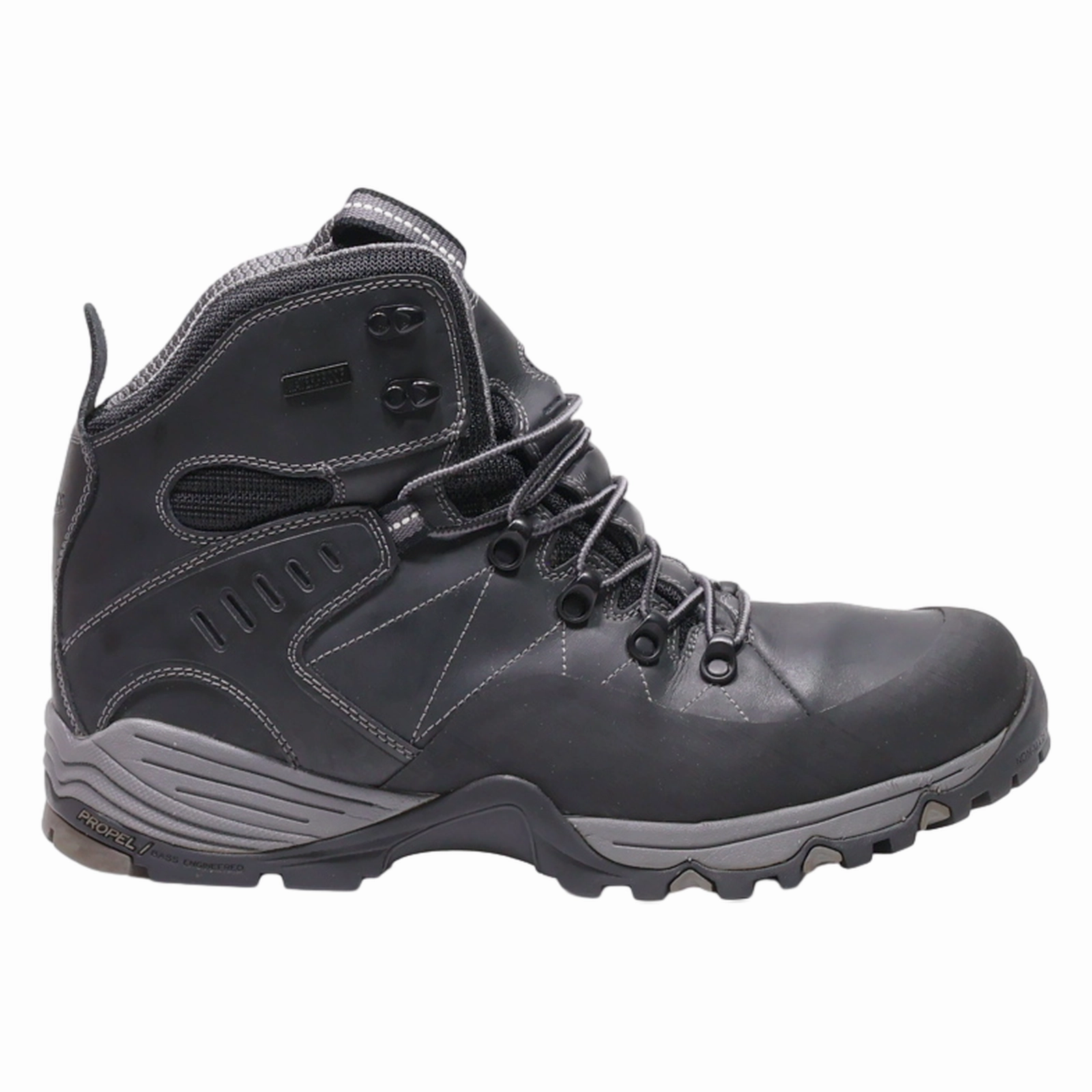 5 Ten Hiking Shoes ABSORE Hiking Boots Black Leather Mens UK 12