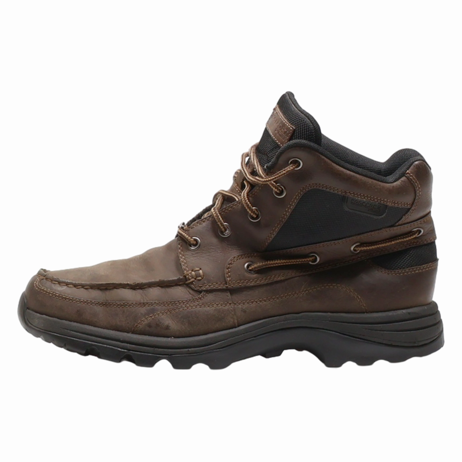 ROCKPORT Hiking Boots Brown Leather Mens UK 9 Cloudwander Waterproof Hiking Shoes