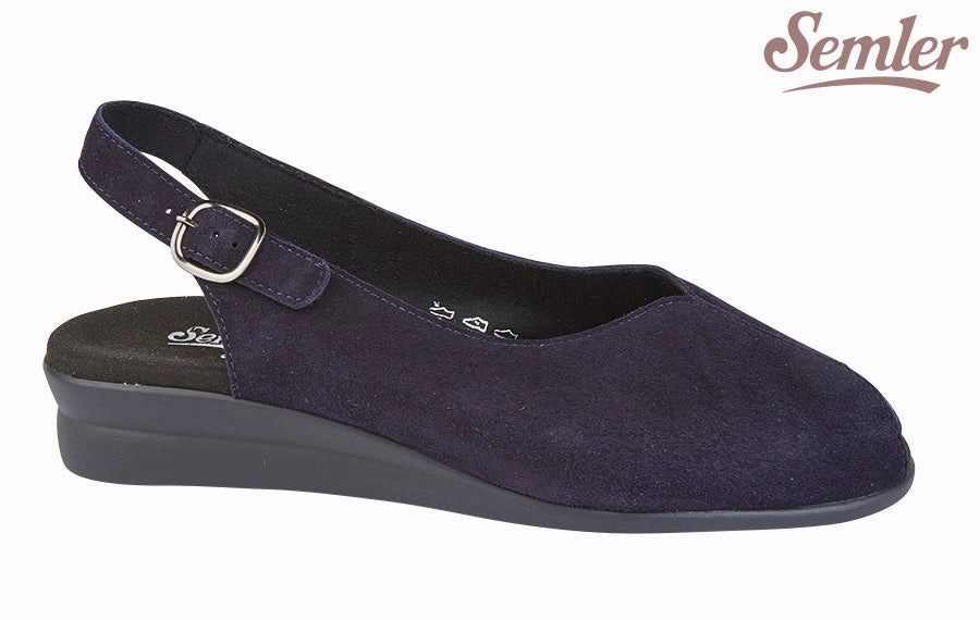 Jenna Woven Mary Janes Shoes Sem Celeste Navy