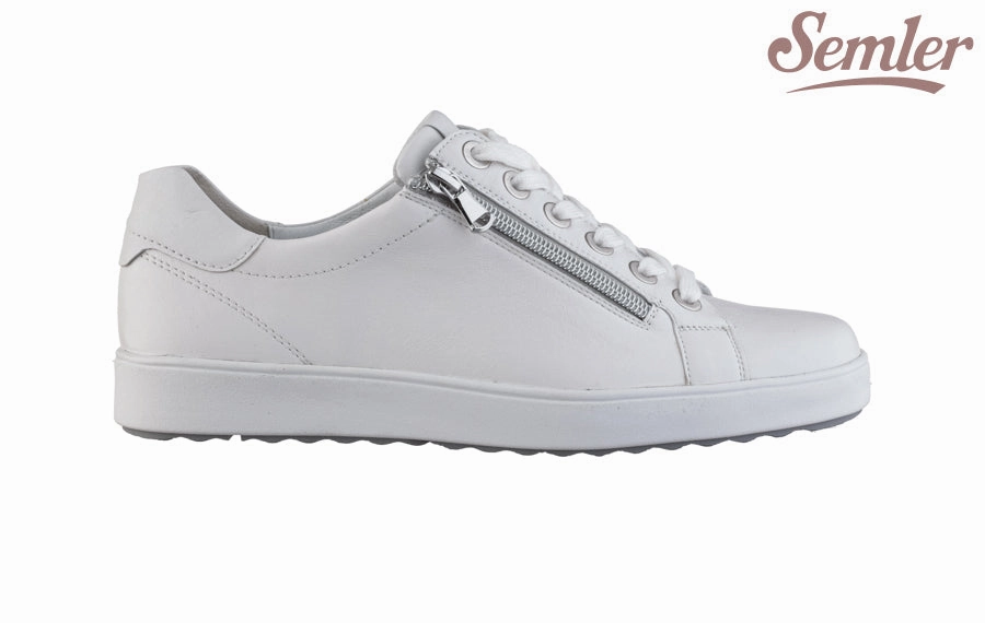 Sem Stadium White Low Heel Brogues