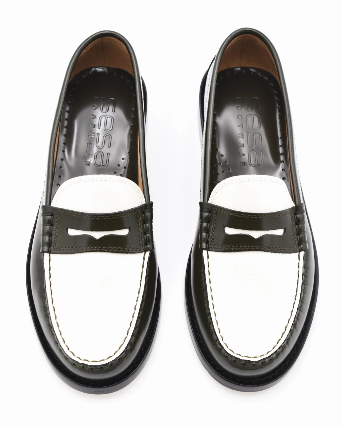 Sesa New York Loafer in Olive & Butter Casual Loafers Shoes