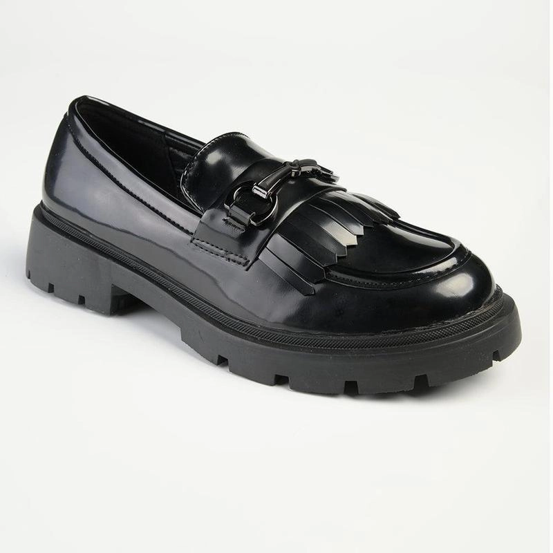 Madison Bess Fringe Loafer - Black Swims Penny Loafers