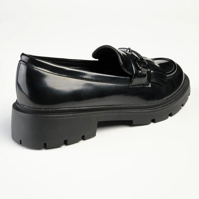 Lincoln Loafers Madison Bess Fringe Loafer - Black