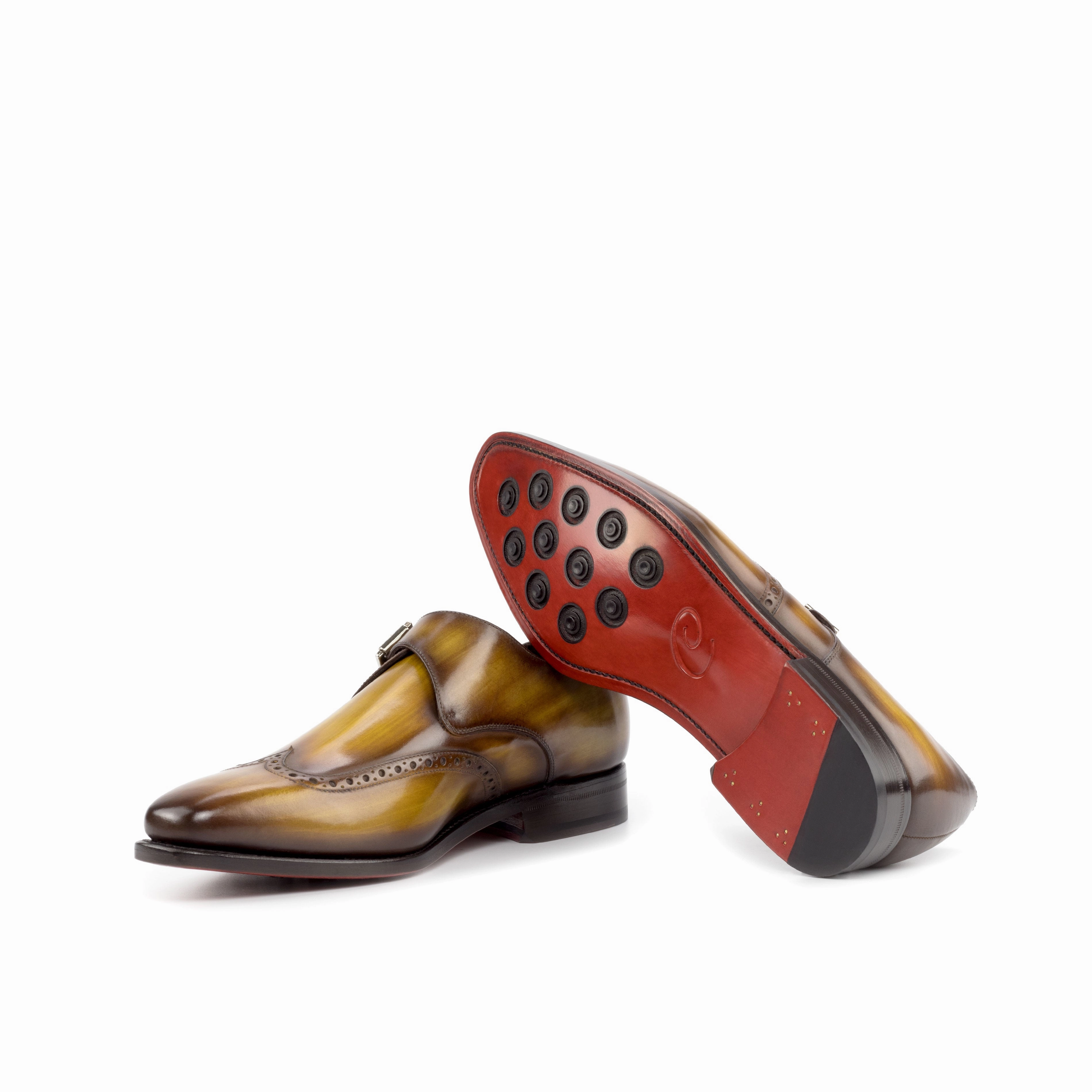 The Delano Monk Strap Brogue Shoes