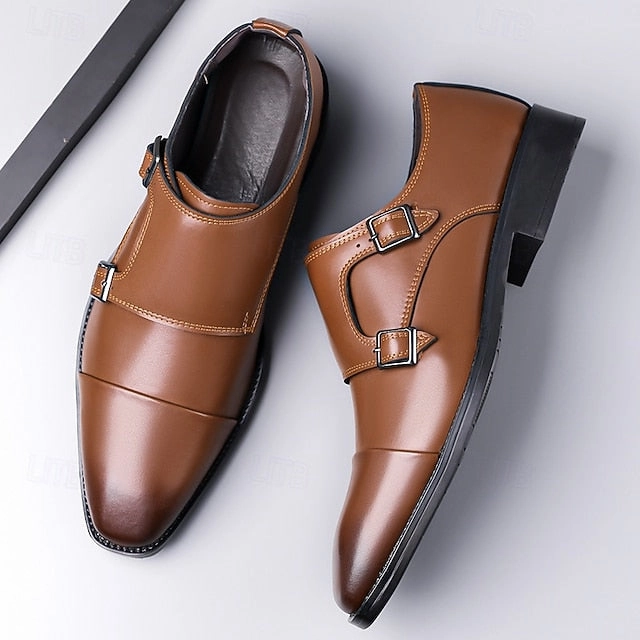 Shoes Elegant  Monk Men's Double Dress Leather Strap