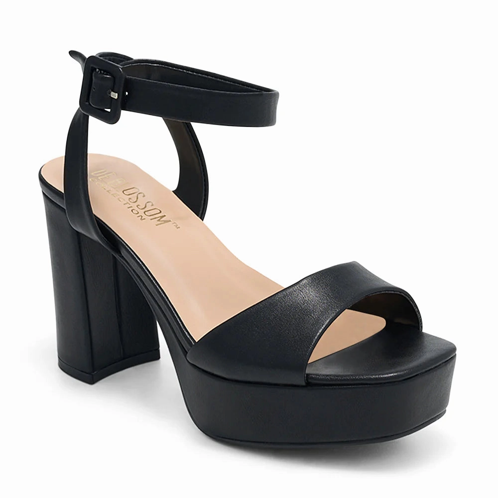 Peep Toe Mary Jane Wedding Shoes Short Platform with Thick Heel